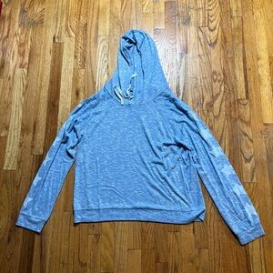 PJ Salvage Light Blue Hoodie with White Accents